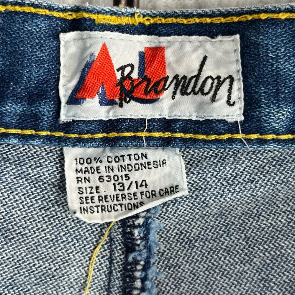 Vintage A.J. Brandon Womens Juniors 13 14 High Waisted 90s Mom Pants Denim Jeans